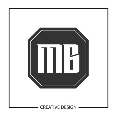 İlk harf Mb Logo tasarım şablonu