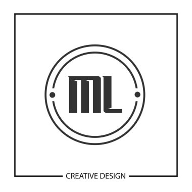 İlk harf Ml Logo tasarım şablonu