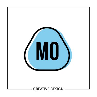 İlk mektup Mo Logo tasarım şablonu