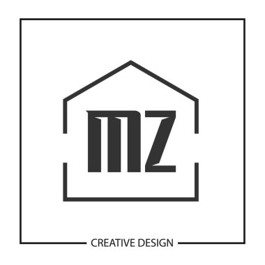 İlk harf Mz Logo tasarım şablonu