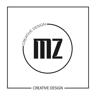 İlk harf Mz Logo tasarım şablonu