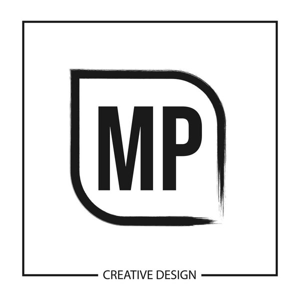 Первоначальное письмо MP Логотип шаблона
