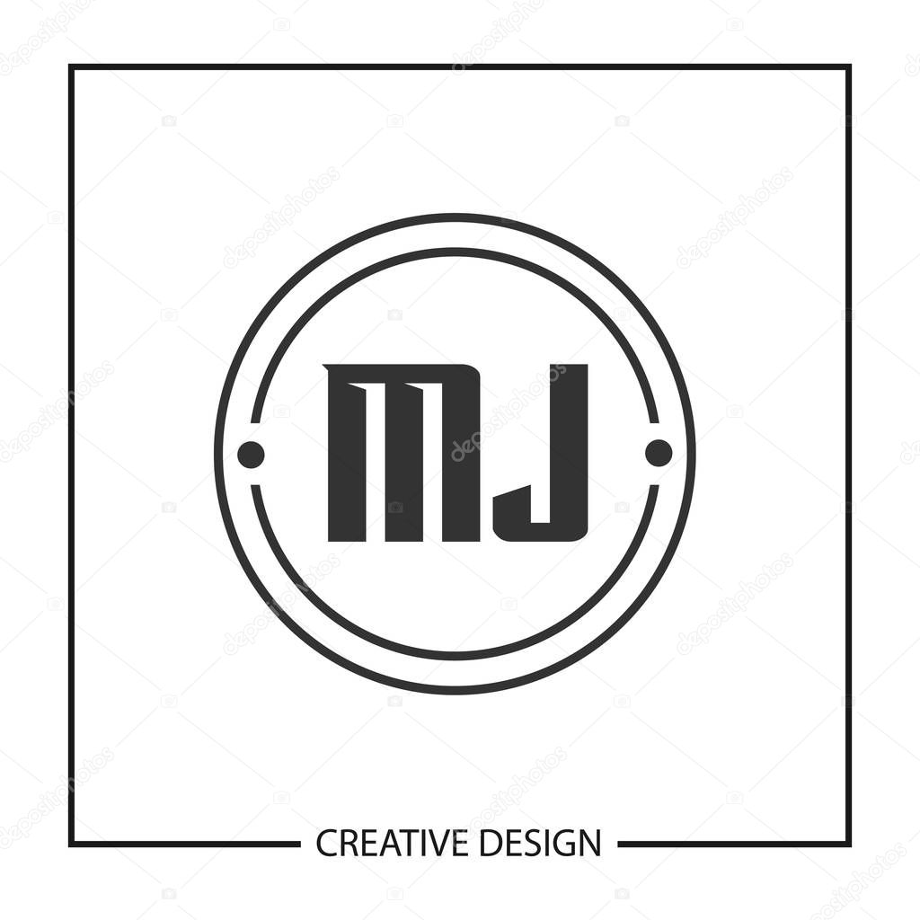 Initial Letter MJ Logo Template Design