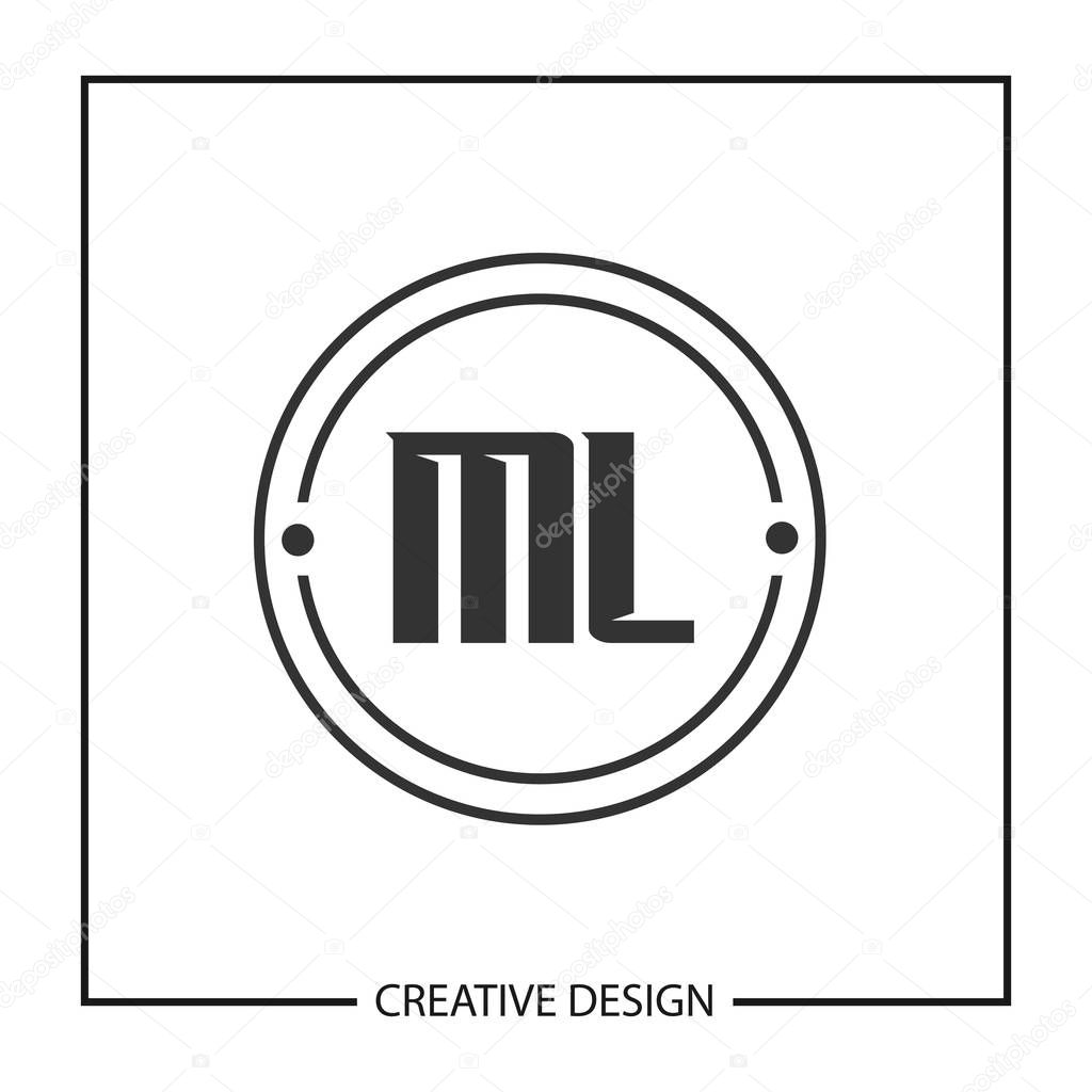 Initial Letter ML Logo Template Design