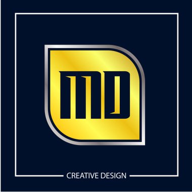 İlk Md mektup Logo tasarım şablonu
