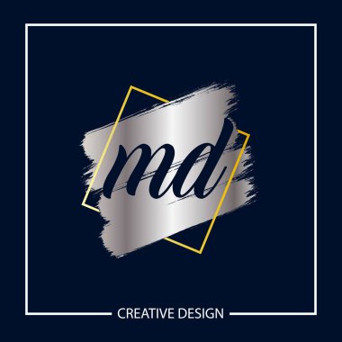 İlk Md mektup Logo tasarım şablonu