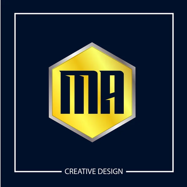 Design Iniziale Del Modello Logo Della Lettera — Vettoriale Stock
