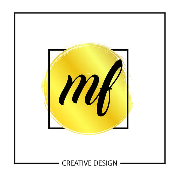 Första Brev Logo Malldesign — Stock vektor
