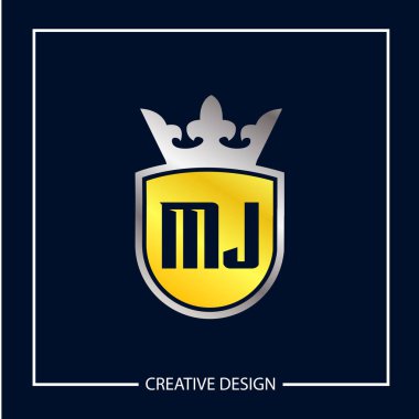 İlk Mj harf Logo tasarım şablonu