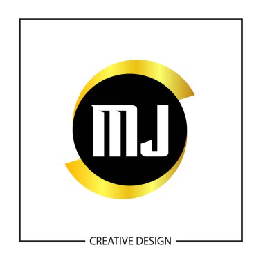 İlk Mj harf Logo tasarım şablonu