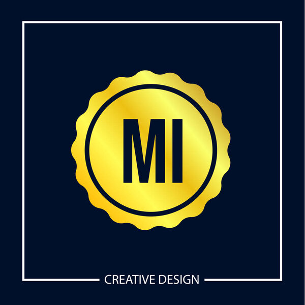 Первоначальный дизайн логотипа MI Letter
