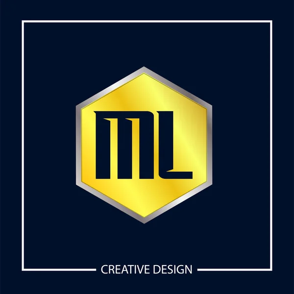 Design Iniziale Del Modello Logo Della Lettera — Vettoriale Stock