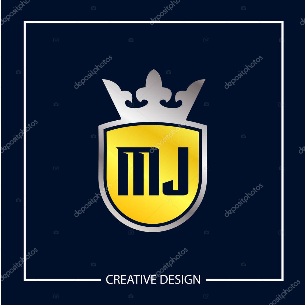 Initial MJ Letter Logo Template Design
