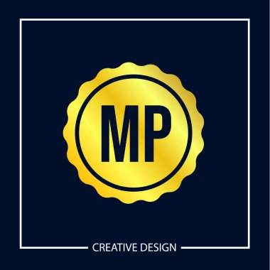 Initial MP Letter Logo Template Design clipart