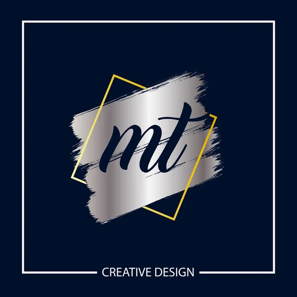 İlk Mt harf Logo tasarım şablonu