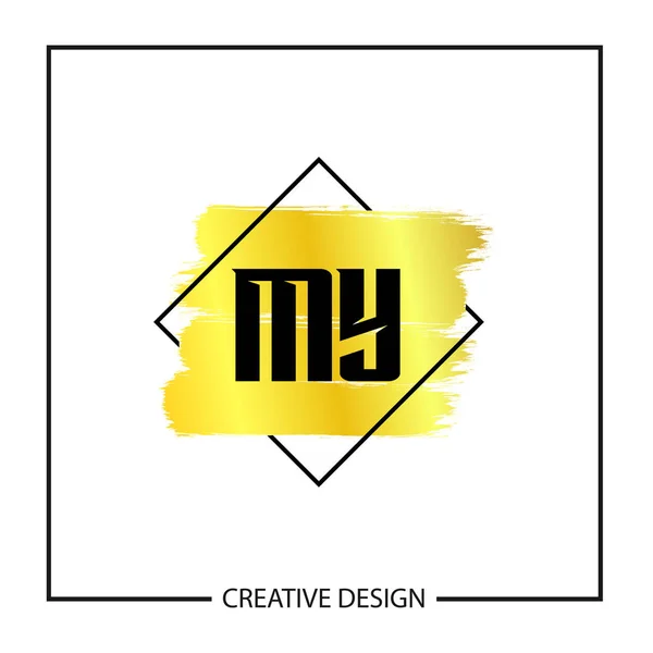 Alkuperäinen Minun Kirje Logo Malli Suunnittelu — vektorikuva