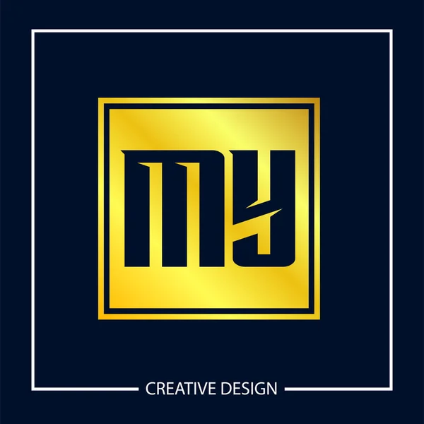 Inledande Min Skrivelse Logotyp Malldesign — Stock vektor