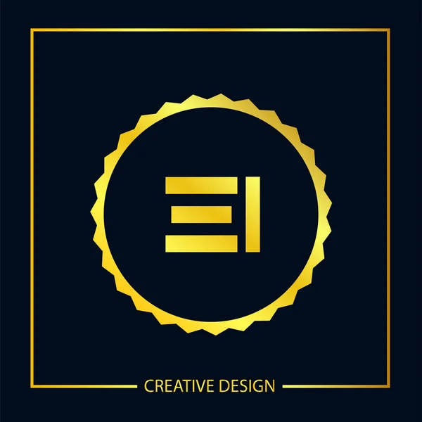 Diseño Inicial Plantilla Logotipo Carta — Archivo Imágenes Vectoriales