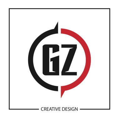İlk Gz harf Logo tasarım şablonu