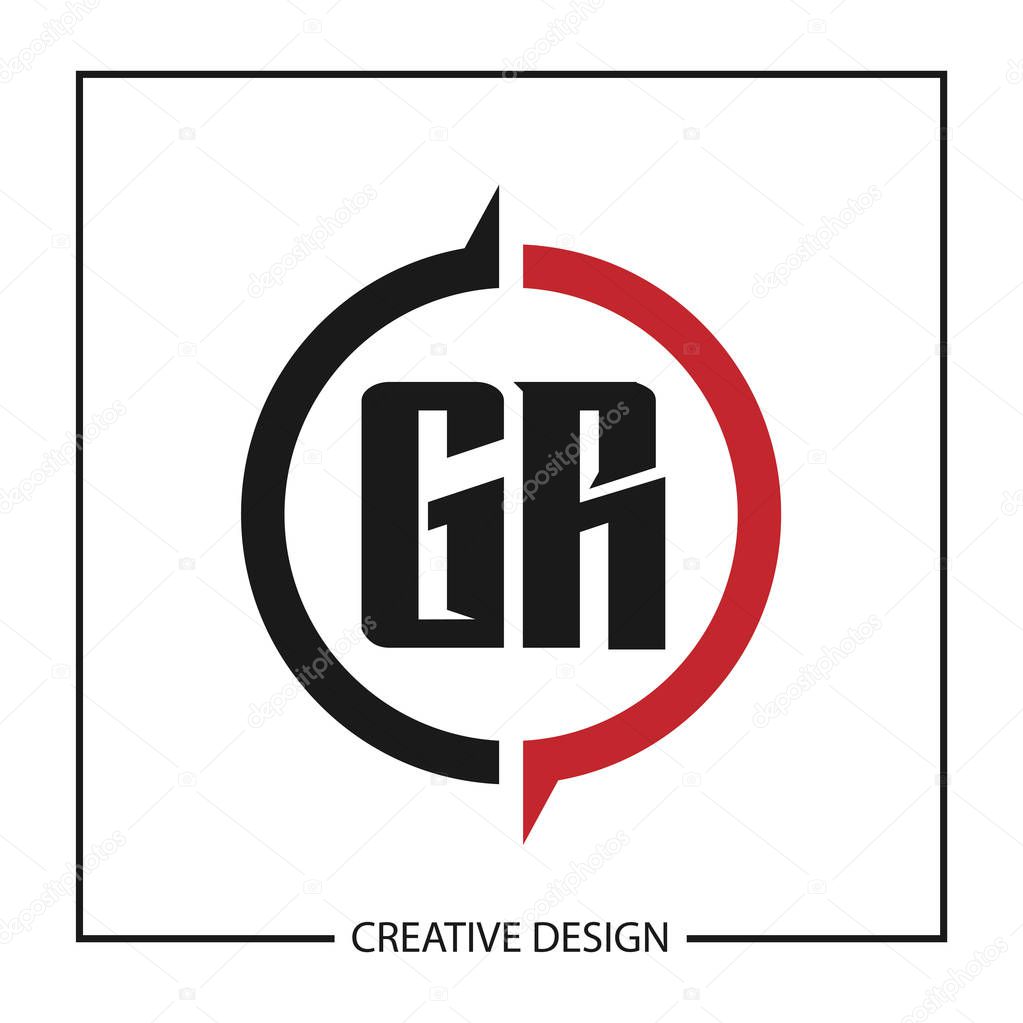 Initial GR Letter Logo Template Design