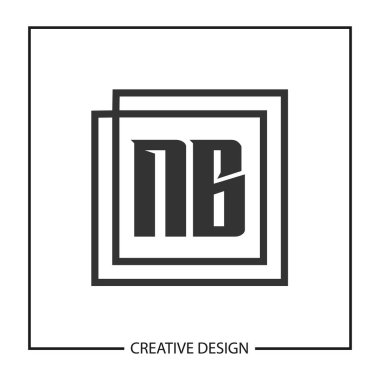 İlk Nb mektup Logo tasarım şablonu