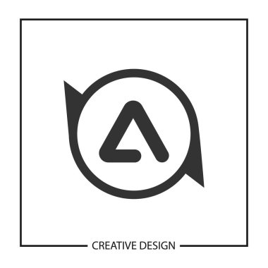 Modern ve minimalist mektup A Logo şablonu tasarım