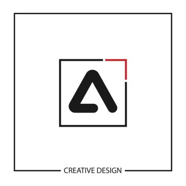 Modern ve minimalist mektup A Logo şablonu tasarım