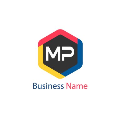 Initial Letter MP Logo Template Design clipart