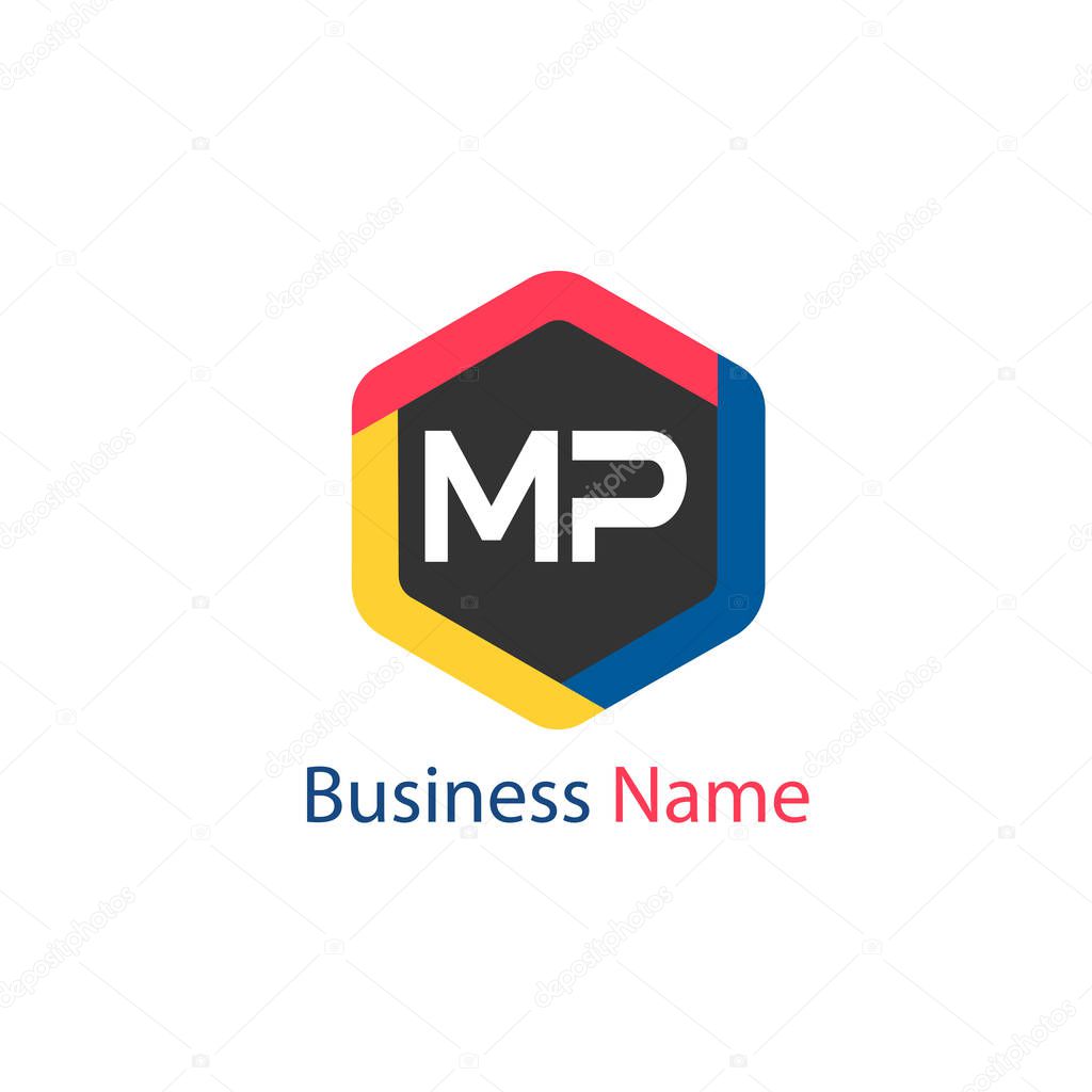 Initial Letter MP Logo Template Design