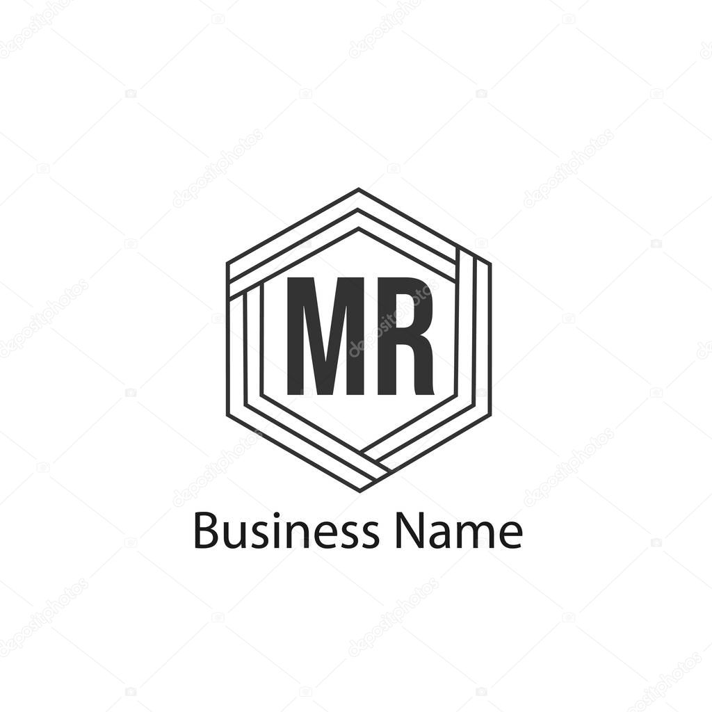 Initial Letter MR Logo Template Design