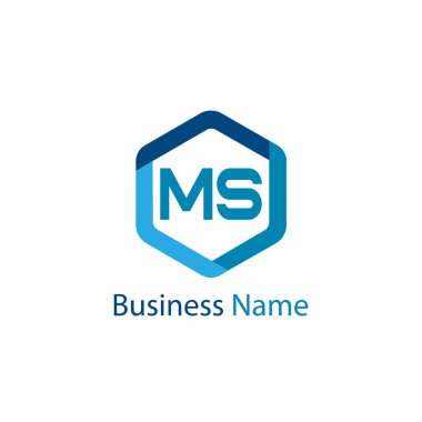 İlk harf Ms Logo tasarım şablonu