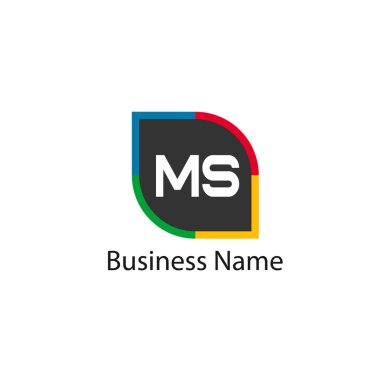 İlk harf Ms Logo tasarım şablonu