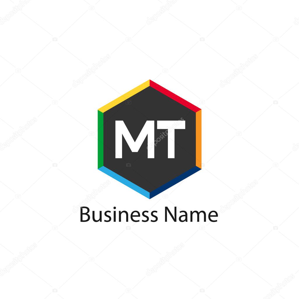 Initial Letter MT Logo Template Design