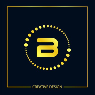 İlk harf B Logo şablonu tasarlamak vektör