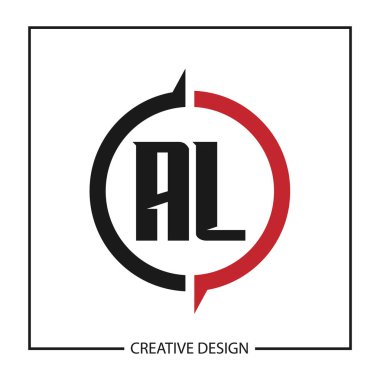İlk harfini Al Logo şablonu tasarlamak vektör