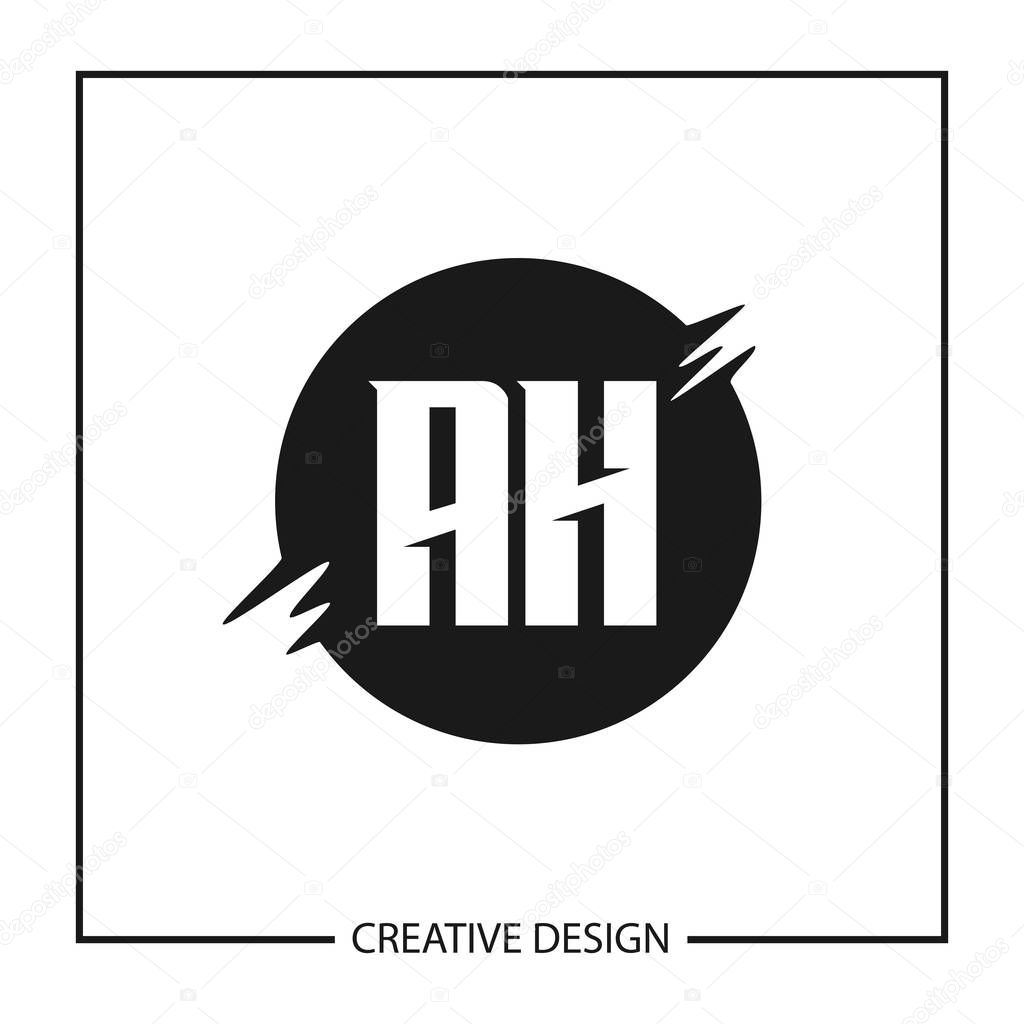 Initial Letter AH Logo Template Design Vector Illustration