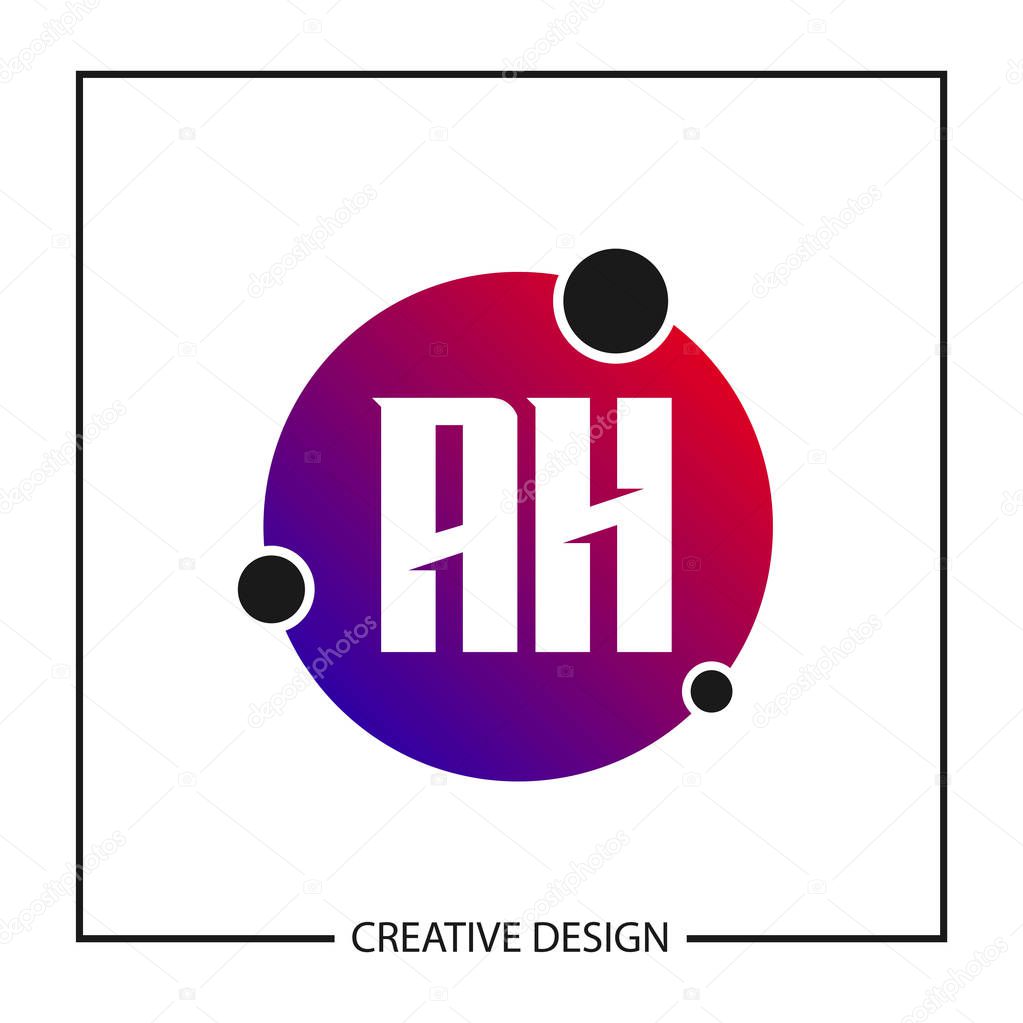 Initial Letter AH Logo Template Design Vector Illustration