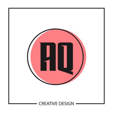 İlk harf Aq Logo şablonu tasarlamak vektör