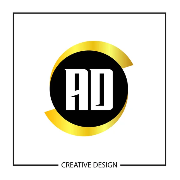 初始字母广告徽标模板设计向量插图 — 图库矢量图片
