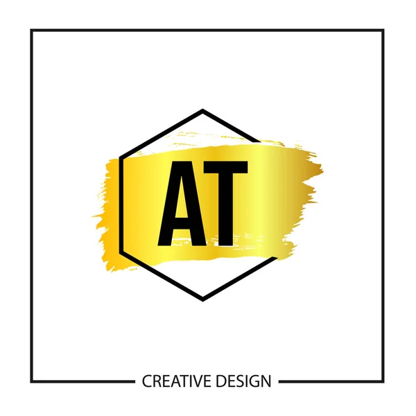 Anfangsbuchstabe Bei Logo Vorlage Design Vektor Illustration — Stockvektor