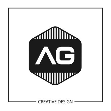 İlk mektup Ag Logo şablonu tasarlamak vektör