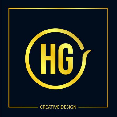 İlk harf Hg Logo şablonu tasarım Vector Illustrator