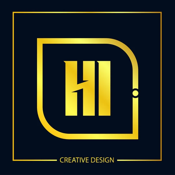 Anfangsbuchstabe Hallo Logo Vorlage Design Vektor Illustrator — Stockvektor