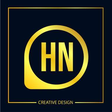 İlk harf Hn Logo şablonu tasarım Vector Illustrator