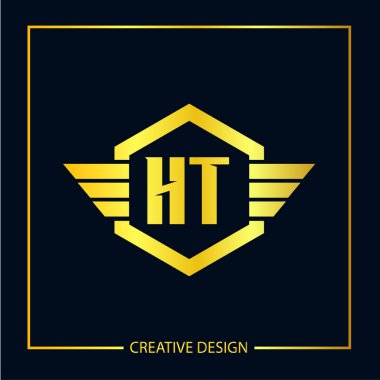 İlk harf Ht Logo şablonu tasarım Vector Illustrator