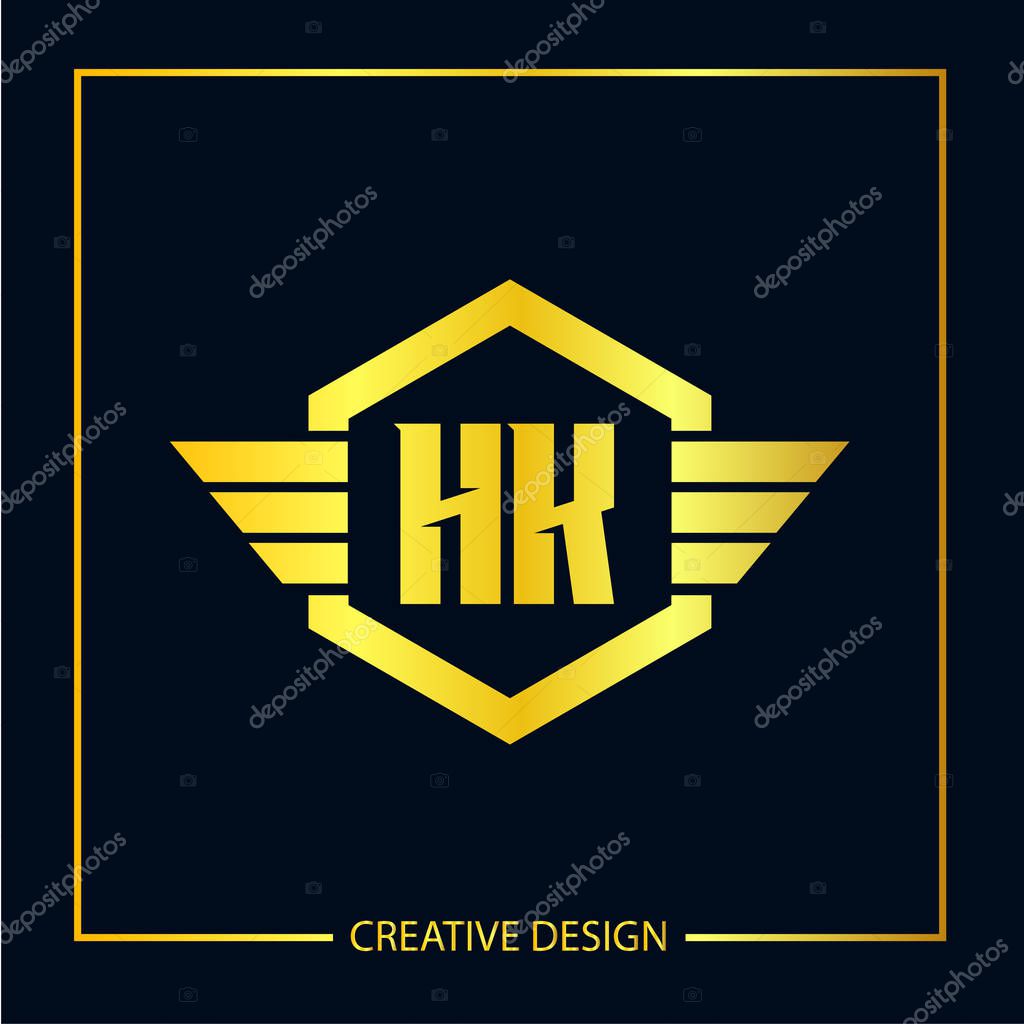 Initial Letter HK Logo Template Design Vector Illustrator