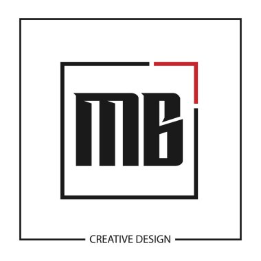 İlk harf Mb Logo şablonu tasarlamak vektör