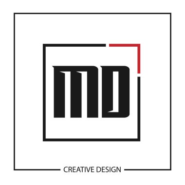 İlk mektup Md Logo şablonu tasarlamak vektör