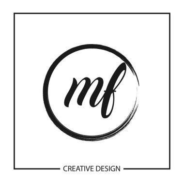 Initial Letter MF Logo Template Design Vector Illustration clipart