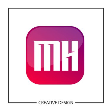 İlk harf Mh Logo şablonu tasarlamak vektör